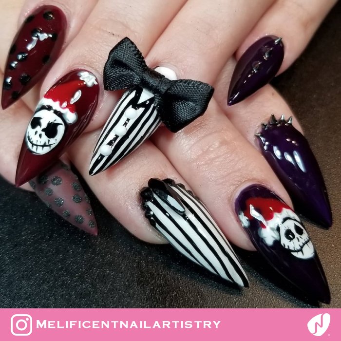 Jack Skellington Nail Design